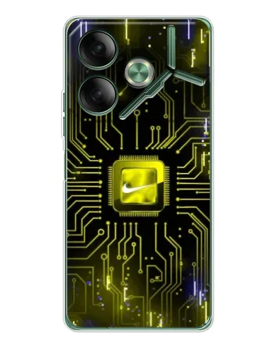 Чехол для TECNO Pova 7 5G с картинкой «Nike — золотая искра» Чехол для TECNO Pova 7 5G с картинкой «Nike — золотая искра»