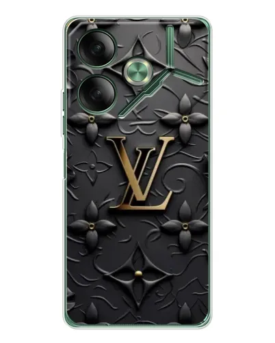 Чехол для TECNO Pova 7 5G с картинкой «Кожаная текстура LV»
