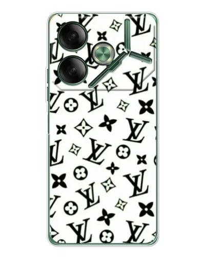 Чехол для TECNO Pova 7 5G с картинкой «Монохромный хаос LV»