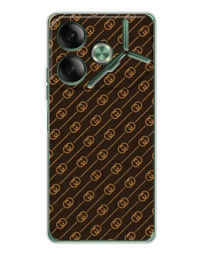 Чехол для TECNO Pova 7 5G с картинкой «Gucci — золотые диагонали» Чехол для TECNO Pova 7 5G с картинкой «Gucci — золотые диагонали»