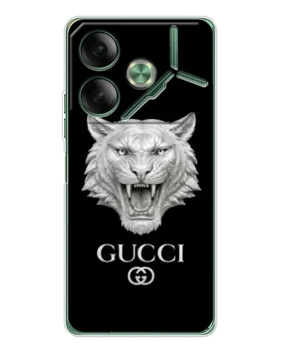 Чехол для TECNO Pova 7 5G с картинкой «Gucci — серебряный лев» Чехол для TECNO Pova 7 5G с картинкой «Gucci — серебряный лев»