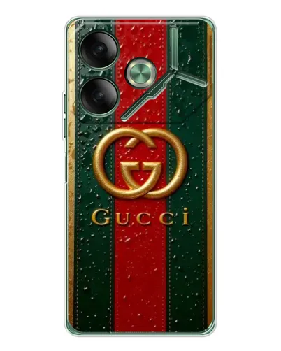Чехол для TECNO Pova 7 5G с картинкой «Gucci — фирменная полоса и золото» Чехол для TECNO Pova 7 5G с картинкой «Gucci — фирменная полоса и золото»