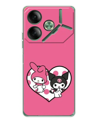 Чехол для TECNO Pova 7 5G с картинкой «Kuromi и My Melody»