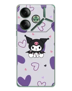 Чехол для TECNO Pova 7 5G с картинкой «Kuromi и лавандовые сердца»