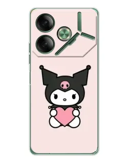 Чехол для TECNO Pova 7 5G с картинкой «Kuromi и сердце»