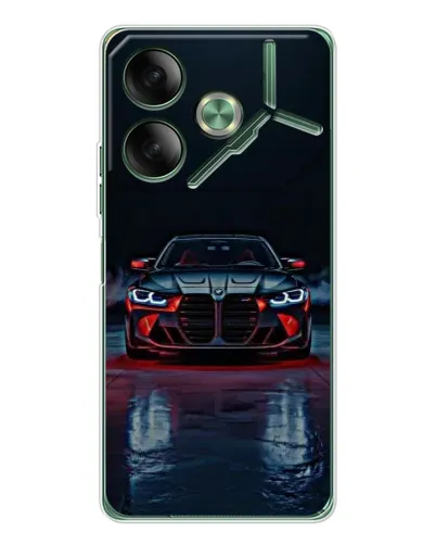 Чехол для TECNO Pova 7 5G с картинкой «BMW на мокрой дороге»