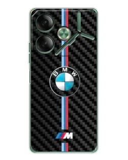 Чехол для TECNO Pova 7 5G с картинкой «Эмблема BMW и карбон»