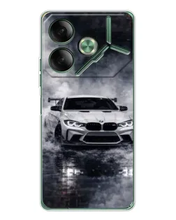 Чехол для TECNO Pova 7 5G с картинкой «BMW сквозь туман»
