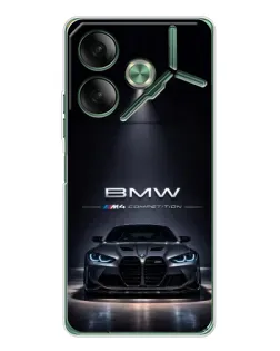 Чохол для TECNO Pova 7 5G з картинкою «BMW крізь нічне місто»