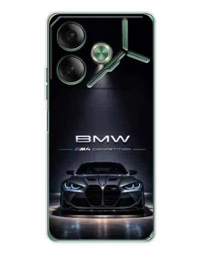 Чехол для TECNO Pova 7 5G с картинкой «BMW сквозь ночной город» Чехол для TECNO Pova 7 5G с картинкой «BMW сквозь ночной город»