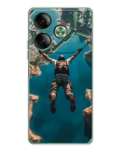 Чехол для TECNO Pova 7 5G с картинкой «PUBG — свободное падение»