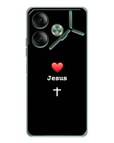 Чехол для TECNO Pova 7 5G с картинкой «Сердце - Jesus»