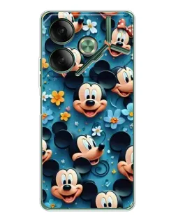 Чехол для TECNO Pova 7 5G с картинкой «Паттерн Микки и Минни»