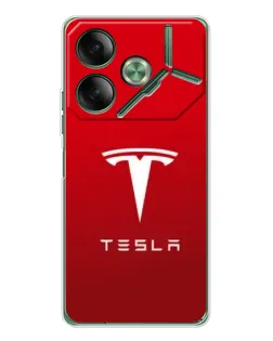 Чехол для TECNO Pova 7 5G с картинкой «Tesla Red Classic»