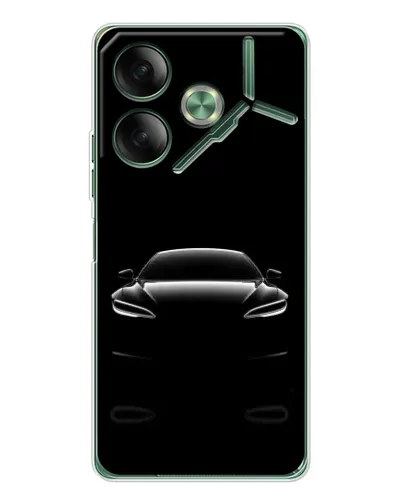 Чехол для TECNO Pova 7 5G с картинкой «Силуэт Tesla Night»