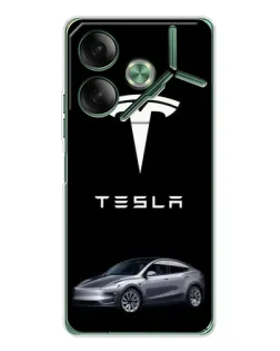 Чехол для TECNO Pova 7 5G с картинкой «Tesla Model Y»
