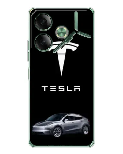 Чехол для TECNO Pova 7 5G с картинкой «Tesla Model Y»