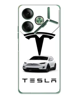 Чехол для TECNO Pova 7 5G с картинкой «Tesla White Style»