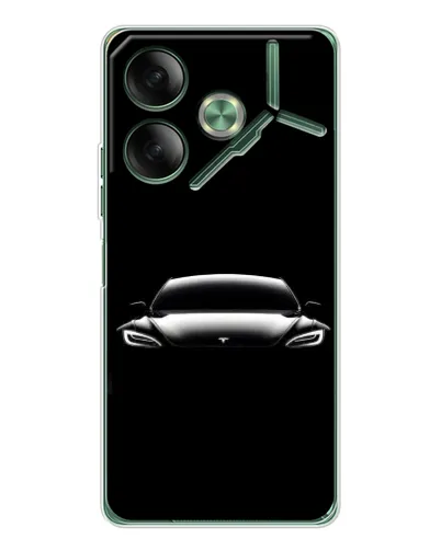 Чехол для TECNO Pova 7 5G с картинкой «Фары Tesla Night»