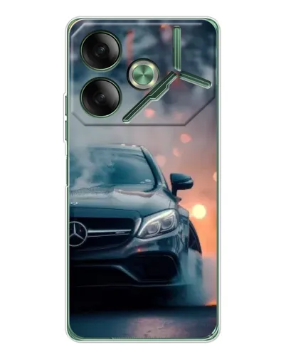 Чехол для TECNO Pova 7 5G с картинкой «Mercedes — ночной город»