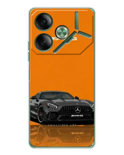Чехол для TECNO Pova 7 5G с картинкой «Оранжевый Mercedes AMG»