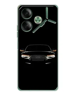 Чехол для TECNO Pova 7 5G с картинкой «Audi — ночной контур»
