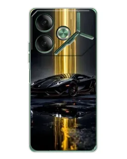 Чехол для TECNO Pova 7 5G с картинкой «Ночной Lamborghini драйв»