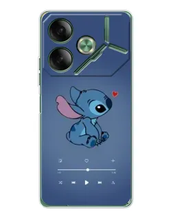 Чехол для TECNO Pova 7 5G с картинкой «Музыкальный Stitch»