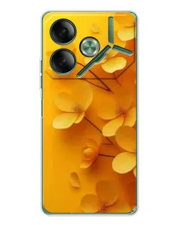 Чехол для TECNO Pova 7 5G с картинкой «Золотые лепестки»