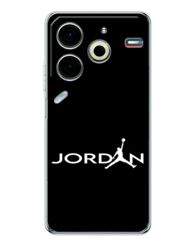 Чехол для TECNO Pova 7 Pro с картинкой «Jordan White Logo»