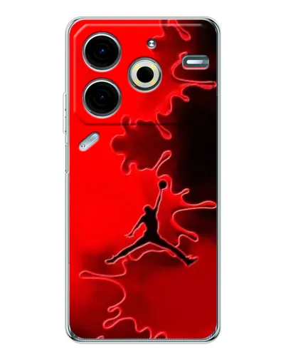 Чехол для TECNO Pova 7 Pro с картинкой «Jordan Red Smoke»
