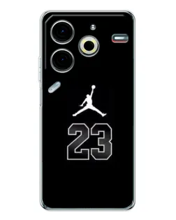 Чехол для TECNO Pova 7 Pro с картинкой «Jordan Flight 23»