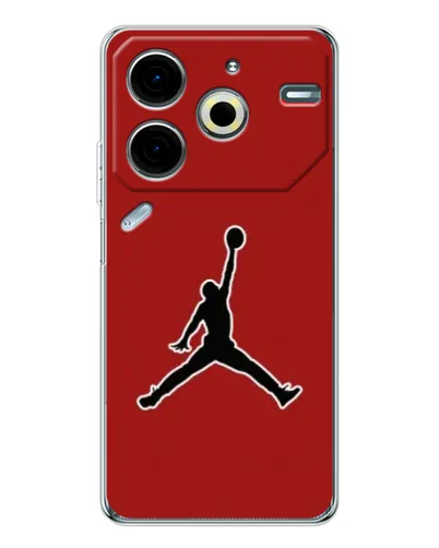 Чехол для TECNO Pova 7 Pro с картинкой «Jordan Red Back»