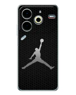 Чехол для TECNO Pova 7 Pro с картинкой «Jordan Dark Carbon»