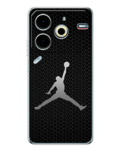 Чехол для TECNO Pova 7 Pro с картинкой «Jordan Dark Carbon»