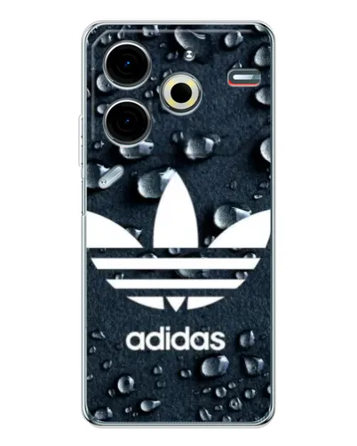 Чехол для TECNO Pova 7 Pro с картинкой «Adidas Trefoil Blue»