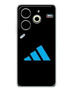 Чехол для TECNO Pova 7 Pro с картинкой «Adidas Cyan Logo»