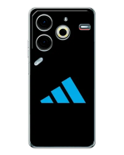 Чехол для TECNO Pova 7 Pro с картинкой «Adidas Cyan Logo»