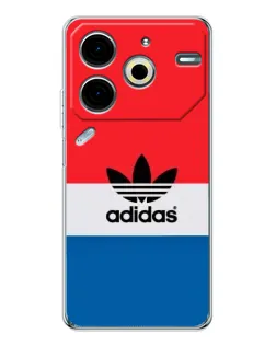 Чехол для TECNO Pova 7 Pro с картинкой «Ретро блоки Adidas»