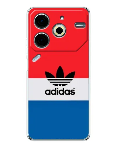 Чехол для TECNO Pova 7 Pro с картинкой «Ретро блоки Adidas»