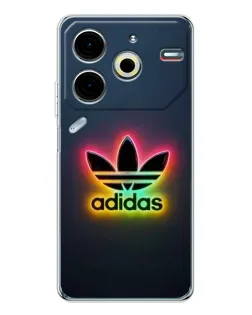Чехол для TECNO Pova 7 Pro с картинкой «Неоновый Adidas»