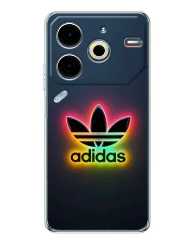 Чехол для TECNO Pova 7 Pro с картинкой «Неоновый Adidas»
