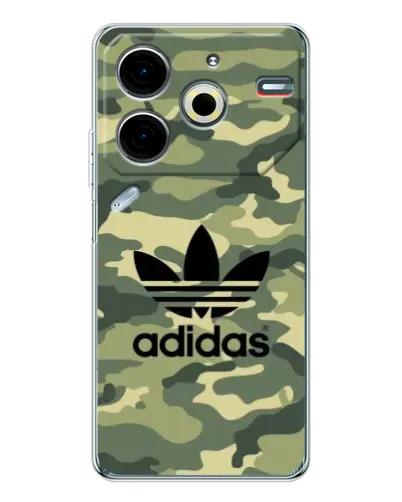 Чехол для TECNO Pova 7 Pro с картинкой «Милитари стиль Adidas»