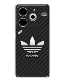 Чехол для TECNO Pova 7 Pro с картинкой «Adidas Карбоновая текстура»