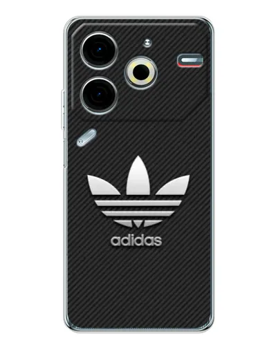Чехол для TECNO Pova 7 Pro с картинкой «Adidas Карбоновая текстура»