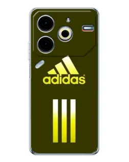 Чехол для TECNO Pova 7 Pro с картинкой «Оливковый градиент Adidas»