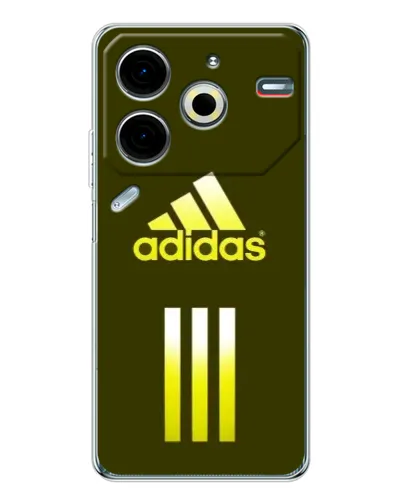 Чехол для TECNO Pova 7 Pro с картинкой «Оливковый градиент Adidas»