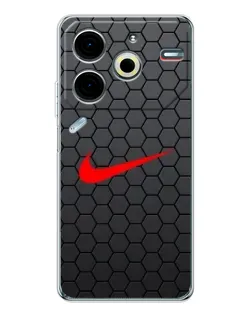 Чохол для TECNO Pova 7 Pro з картинкою «Nike — карбонова сітка» Чохол для TECNO Pova 7 Pro з картинкою «Nike — карбонова сітка»
