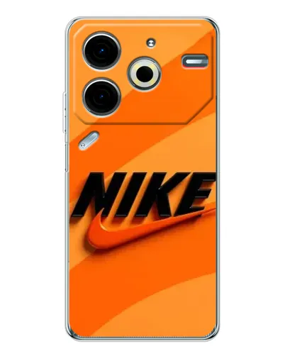 Чохол для TECNO Pova 7 Pro з картинкою «Помаранчевий драйв Nike»