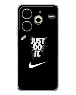 Чохол для TECNO Pova 7 Pro з картинкою «Текстовий принт Nike»